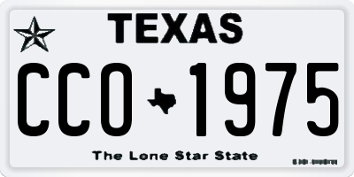 TX license plate CCO1975