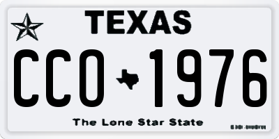 TX license plate CCO1976