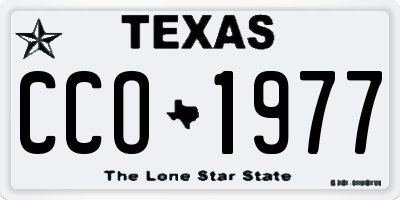 TX license plate CCO1977