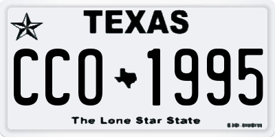TX license plate CCO1995