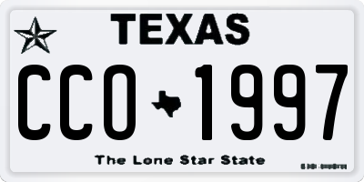 TX license plate CCO1997