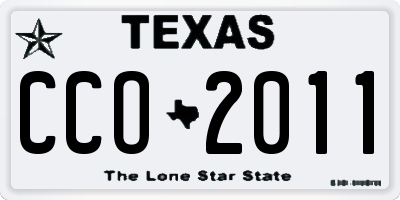 TX license plate CCO2011
