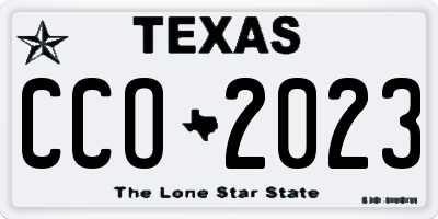 TX license plate CCO2023