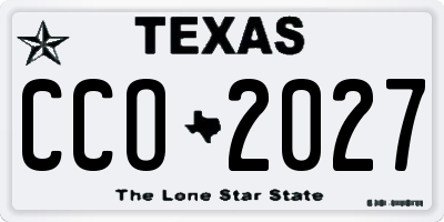 TX license plate CCO2027