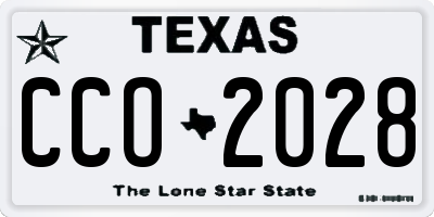 TX license plate CCO2028