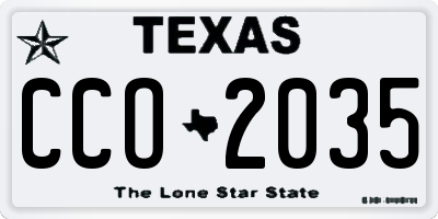 TX license plate CCO2035