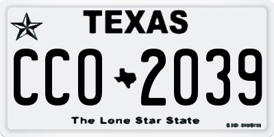 TX license plate CCO2039