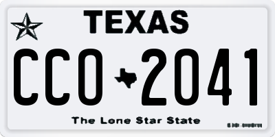 TX license plate CCO2041