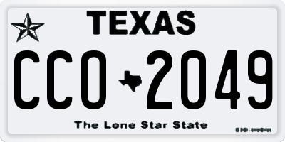 TX license plate CCO2049