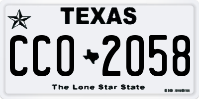 TX license plate CCO2058