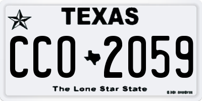 TX license plate CCO2059