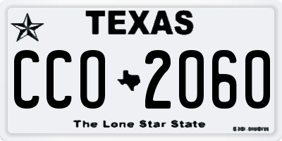 TX license plate CCO2060