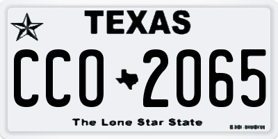 TX license plate CCO2065