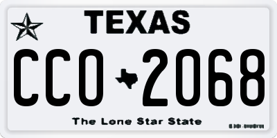 TX license plate CCO2068