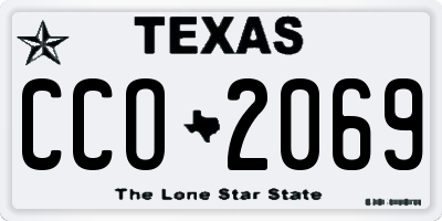 TX license plate CCO2069