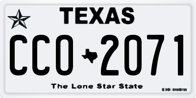 TX license plate CCO2071