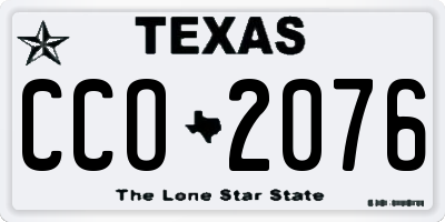 TX license plate CCO2076