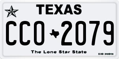 TX license plate CCO2079