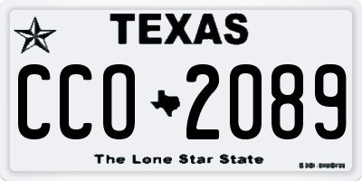 TX license plate CCO2089