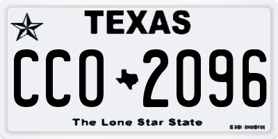 TX license plate CCO2096