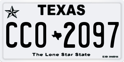 TX license plate CCO2097