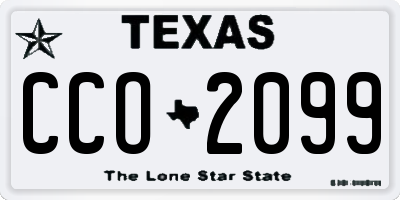 TX license plate CCO2099