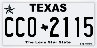 TX license plate CCO2115