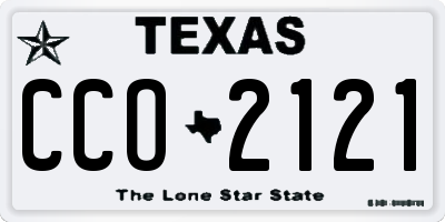 TX license plate CCO2121