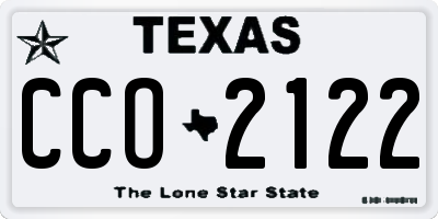 TX license plate CCO2122