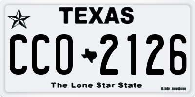 TX license plate CCO2126