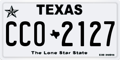 TX license plate CCO2127