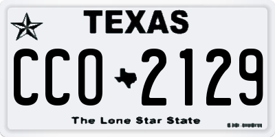 TX license plate CCO2129