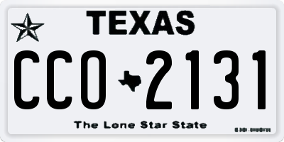 TX license plate CCO2131