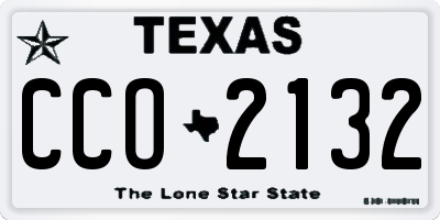 TX license plate CCO2132