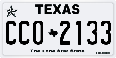 TX license plate CCO2133