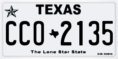 TX license plate CCO2135