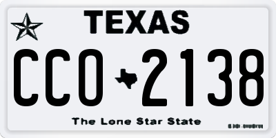 TX license plate CCO2138