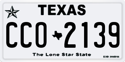 TX license plate CCO2139