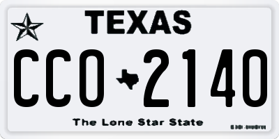 TX license plate CCO2140