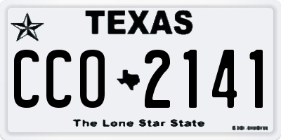 TX license plate CCO2141