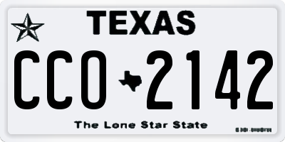 TX license plate CCO2142