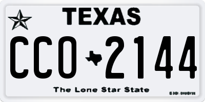 TX license plate CCO2144