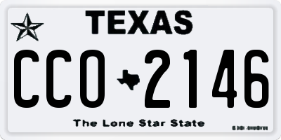 TX license plate CCO2146