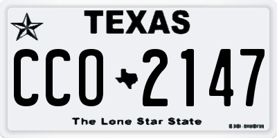 TX license plate CCO2147