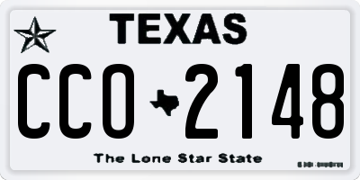 TX license plate CCO2148