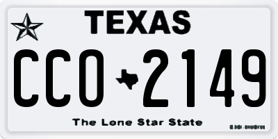 TX license plate CCO2149