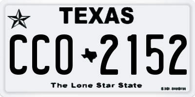 TX license plate CCO2152