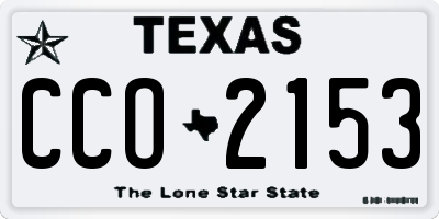 TX license plate CCO2153