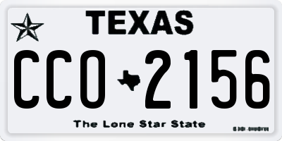 TX license plate CCO2156