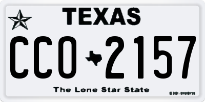 TX license plate CCO2157